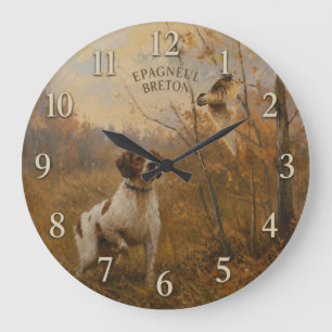 Reloj Redondo Grande Brittany Spaniel – Arte de Caza de Chocha