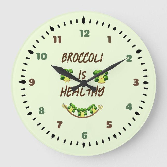 Reloj Redondo Grande Broccoli (Anverso)