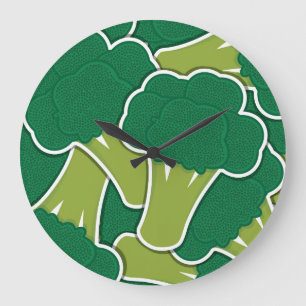 Reloj Redondo Grande Broccoli funky