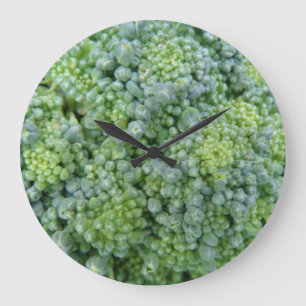Reloj Redondo Grande Broccoli Macro Wall Clock