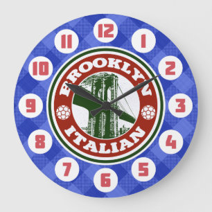 Reloj Redondo Grande Brooklyn Italian American Round Clock