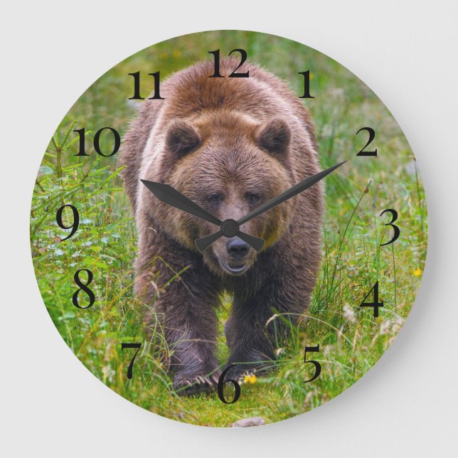 Reloj Redondo Grande Brown Bear (Anverso)