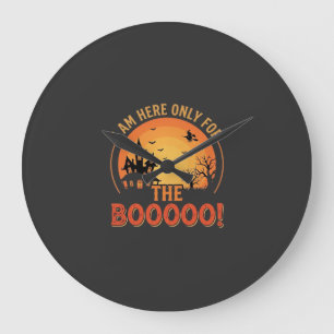 Reloj Redondo Grande Bruja de Halloween Casa Embrujada Diseño Boo_1