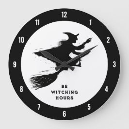 Reloj Redondo Grande Bruja Voladora