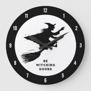 Reloj Redondo Grande Bruja Voladora