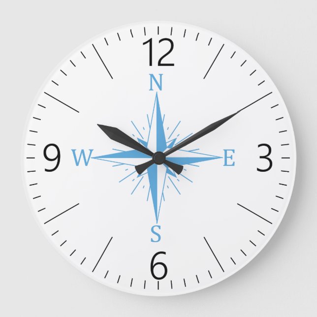 Reloj Redondo Grande brújula eólica (Anverso)