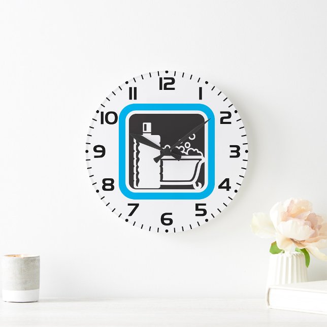 Reloj Redondo Grande Bubble Bath Icon Relaxing Bathroom Spa (Subido por el creador)