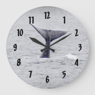 Reloj Redondo Grande Bucle de ballena dorada