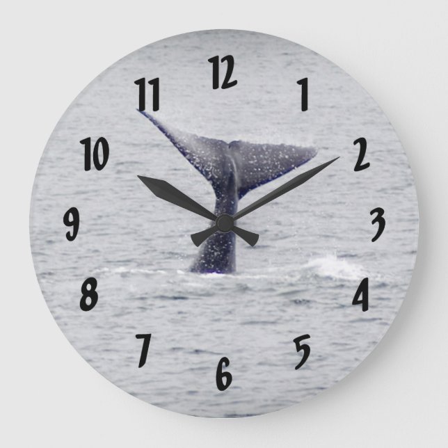 Reloj Redondo Grande Bucle de ballena dorada (Anverso)