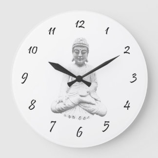 Reloj Redondo Grande Buda blanco