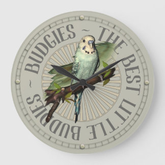 Reloj Redondo Grande Budgie Love