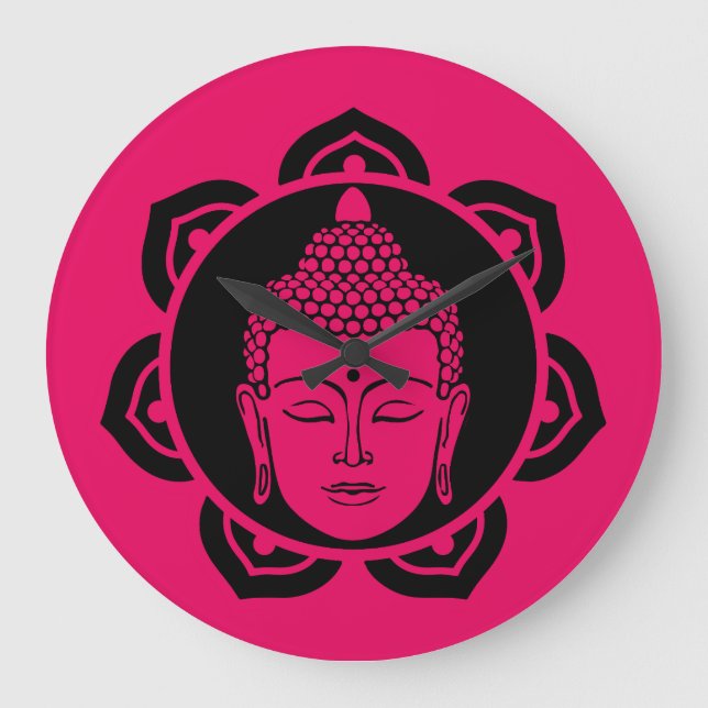 Reloj Redondo Grande Budista de Nirvana (Anverso)