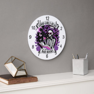 Reloj Redondo Grande Buenos Chicas leen libros malos