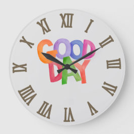 Reloj Redondo Grande Buenos días