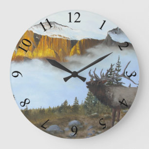 Reloj Redondo Grande Bugling Elk
