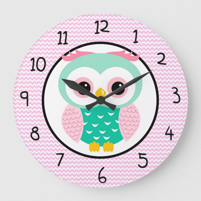 Reloj Redondo Grande Búho (Anverso)