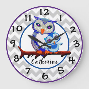 Reloj Redondo Grande Búhos