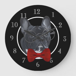Reloj Redondo Grande Bulldog francés