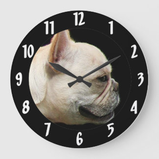 Reloj Redondo Grande Bulldog francés