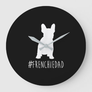 Reloj Redondo Grande Bulldog Lover   Frenchie Dad Bulldog francés