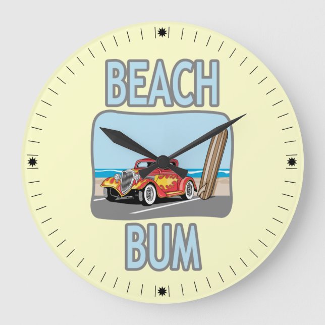Reloj Redondo Grande Bum de playa (Anverso)