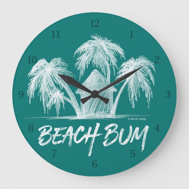 Reloj Redondo Grande Bum de playa (Anverso)