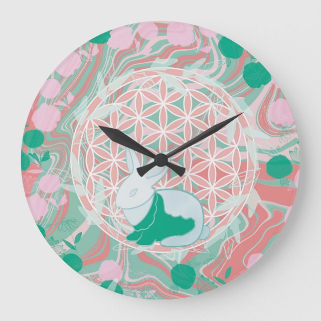Reloj Redondo Grande Bunny (Anverso)