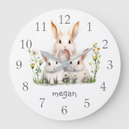 Reloj Redondo Grande Bunny personalizado