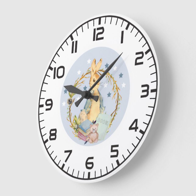 Reloj Redondo Grande Bunny Rabbit Wall Clock  (Ángulo)