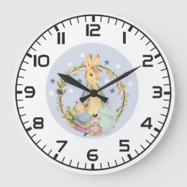 Reloj Redondo Grande Bunny Rabbit Wall Clock 
