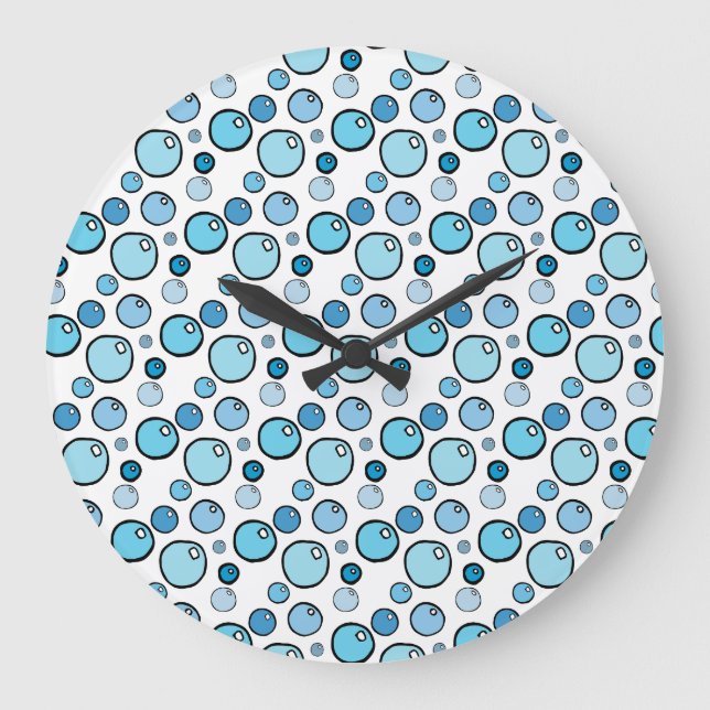 Reloj Redondo Grande Burbujas (Anverso)