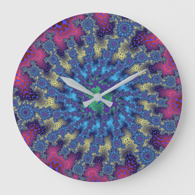 Reloj Redondo Grande Burst de Seafoam Rosa (Anverso)