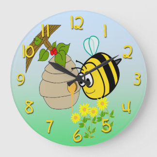 Reloj Redondo Grande Busy Bee Cute Kid's Round Wall Clock