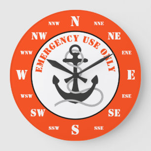 Reloj Redondo Grande Buya de vuelo divertida en botes