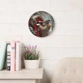 Reloj Redondo Grande Buzón de Navidad encantador decorado festivo inver