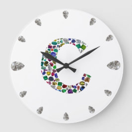 Reloj Redondo Grande C Diseño inicial de gema