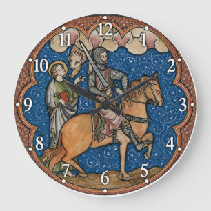 Reloj Redondo Grande Caballero Medieval