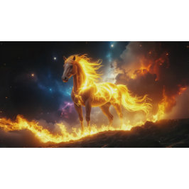 RELOJ REDONDO GRANDE CABALLO DE FUEGO - 2026 - ZODÍACOS CHINOS