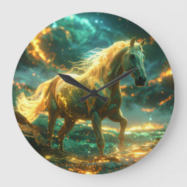 RELOJ REDONDO GRANDE CABALLO DE FUEGO - ZODÍACO CHINO - 