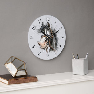 Reloj Redondo Grande caballo peculiar