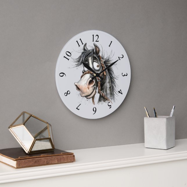 Reloj Redondo Grande caballo peculiar (Oficina)
