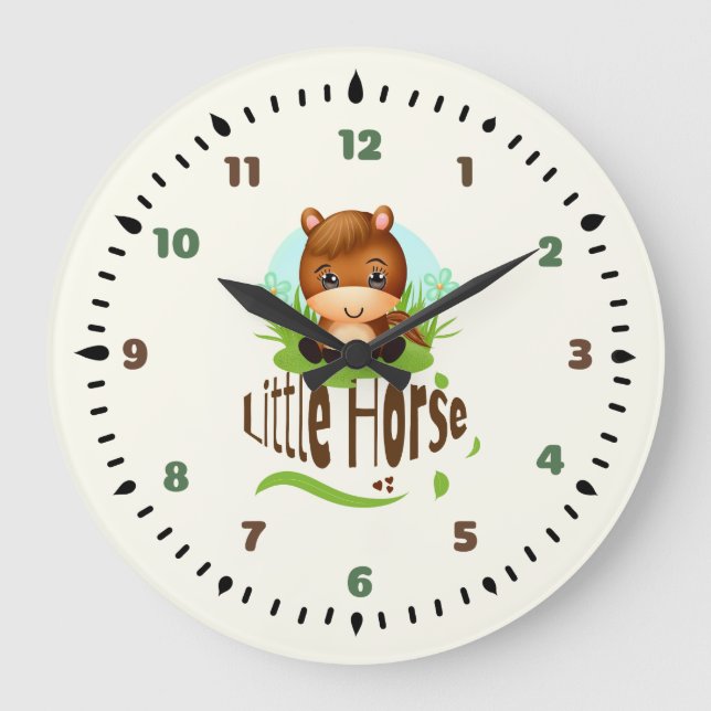 Reloj Redondo Grande Caballo pequeño (Anverso)