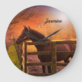 Reloj Redondo Grande Caballo personalizado en Paddock