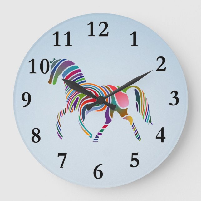 Reloj Redondo Grande caballo pintado (Anverso)