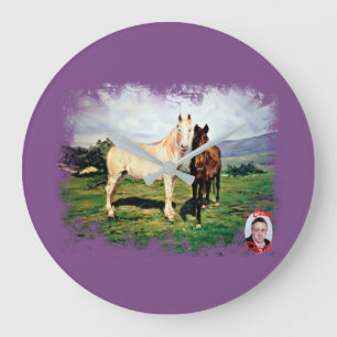 Reloj Redondo Grande Caballos/Cabalos/Horses
