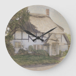 Reloj Redondo Grande Cabaña cubierta con paja vieja