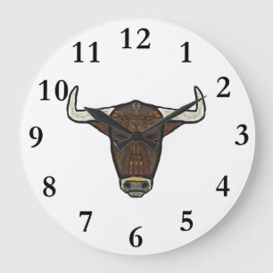 Reloj Redondo Grande Cabeza de toro