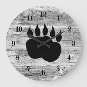 Reloj Redondo Grande Cabina de pata de oso de Cute Country