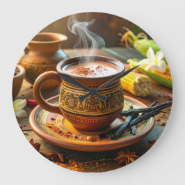 RELOJ REDONDO GRANDE CACAO - AMOR DESDE LATINOAMÉRICA