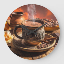 RELOJ REDONDO GRANDE CACAO - CHOCOLATE CALIENTE